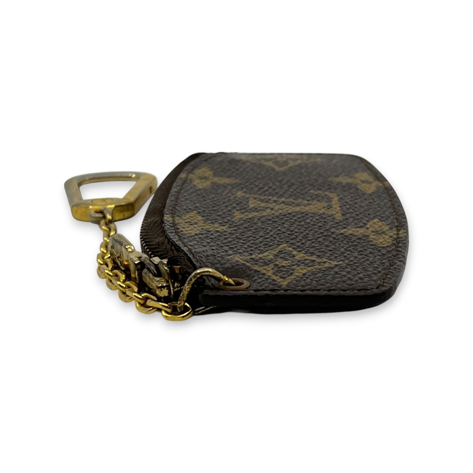 Louis Vuitton Monogram Pochette Cles Vintage Coin Pouch with Large LV Logo