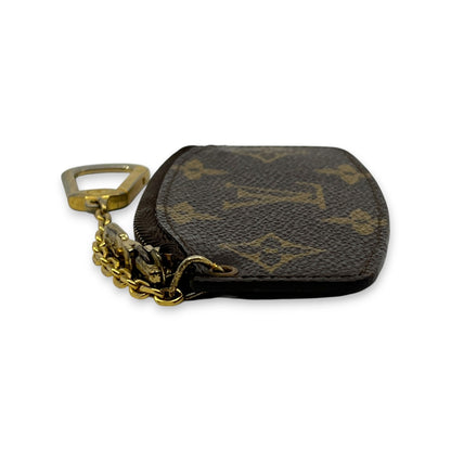 Louis Vuitton Monogram Pochette Cles Vintage Coin Pouch with Large LV Logo