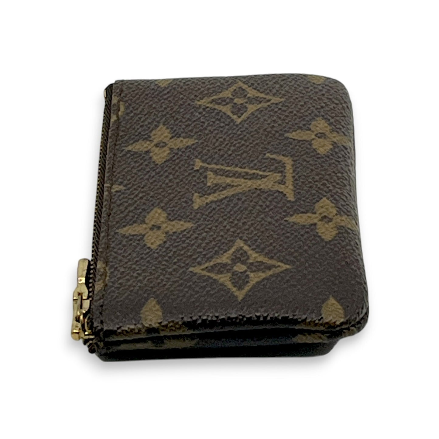Louis Vuitton Monogram Pochette Cles Coin Purse and Keychain Brown