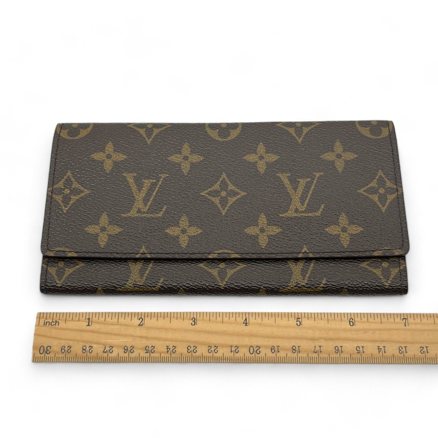 Louis Vuitton Portefeuille 3 Cult Credit M61818 Monogram Long Leather Wallet