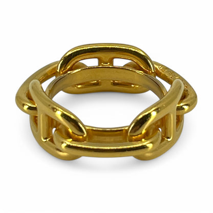 Hermes Chaîne d'Ancre Scarf Ring Gold-Tone