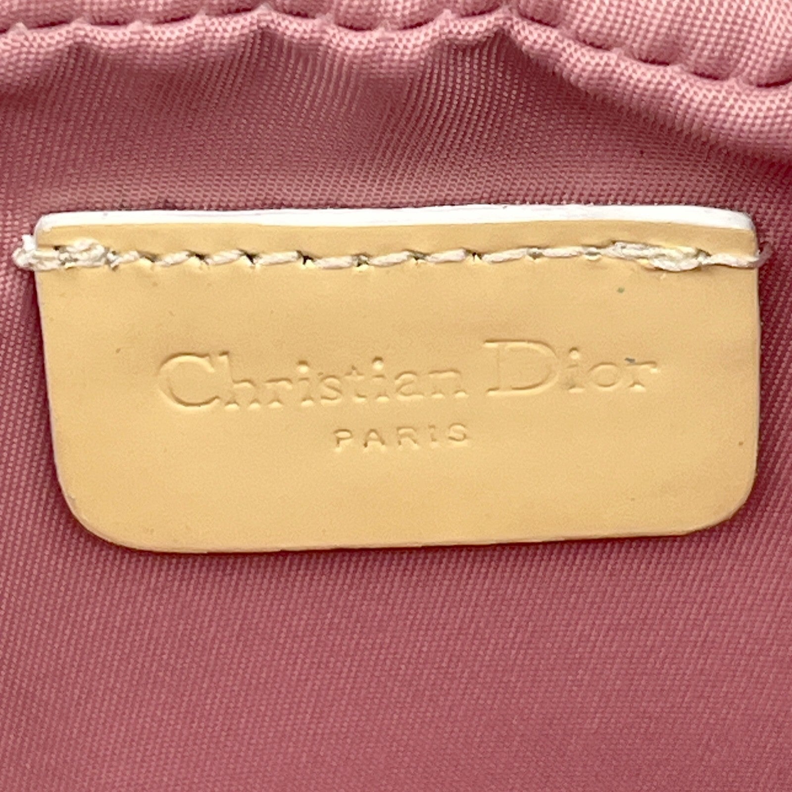 Christian Dior Trotter Pouch in Pink PVC with Number 2 patch