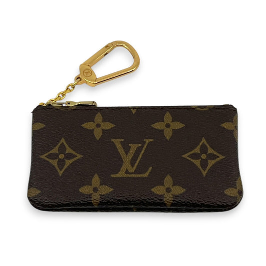 Louis Vuitton Monogram Pochette Cles Coin Purse and Keychain Brown