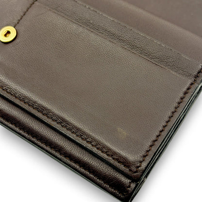 Bottega Veneta Intrecciato Brown Leather Long Wallet w/ Box