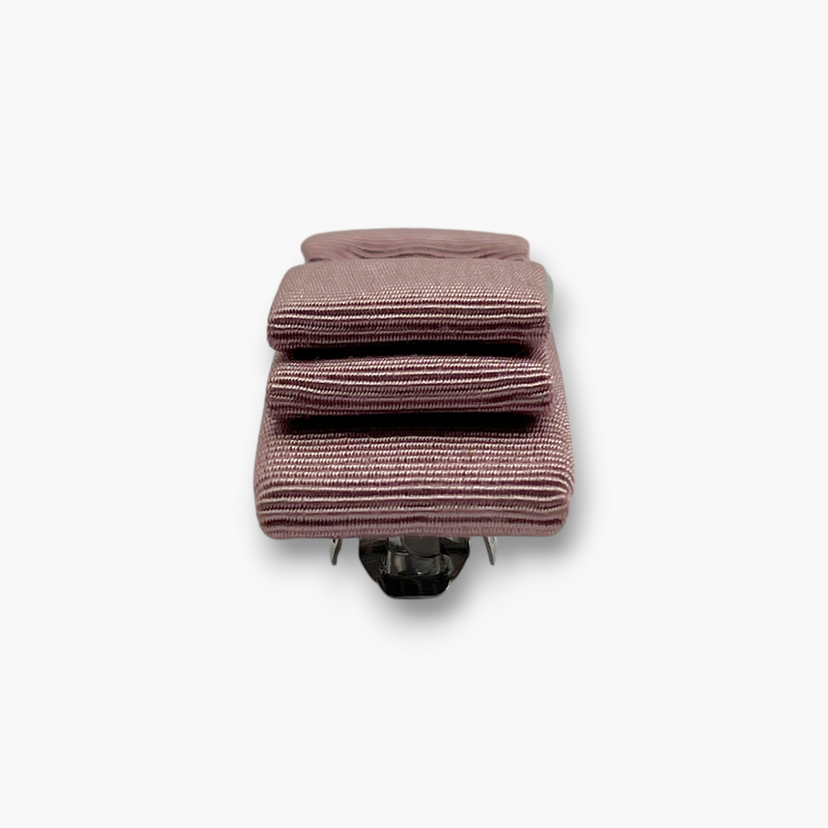 Salvatore Ferragamo Vara Bow Hair Clip Barrette Pink Silver-tone  w/ Box