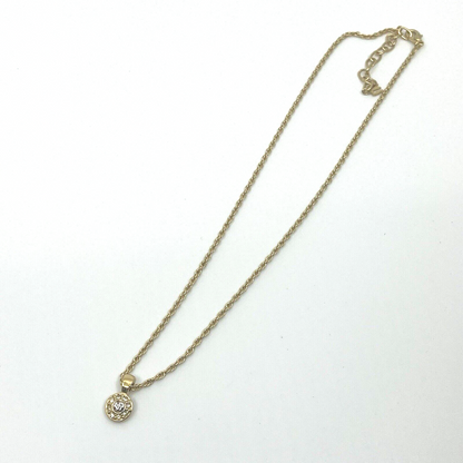 Nina Rich Leather Shoulder Bag Brown Key Case Necklace 3 Set