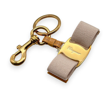 Salvatore Ferragamo Key Ring with Vara Charm in Light Pink w/ Original Box