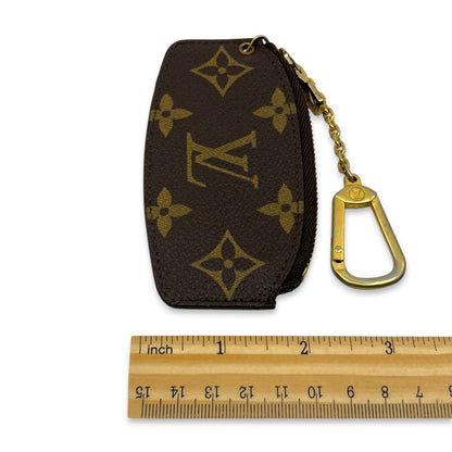 Louis Vuitton Monogram Pochette Cles Vintage Coin Pouch with Large LV Logo
