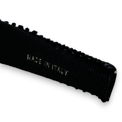 Salvatore Ferragamo Vara Ribbon Black Headband Gold Plate Hair Accessory