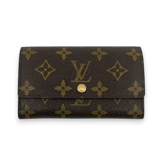 Louis Vuitton Monogram Porte Monnaie Zip Wallet Brown