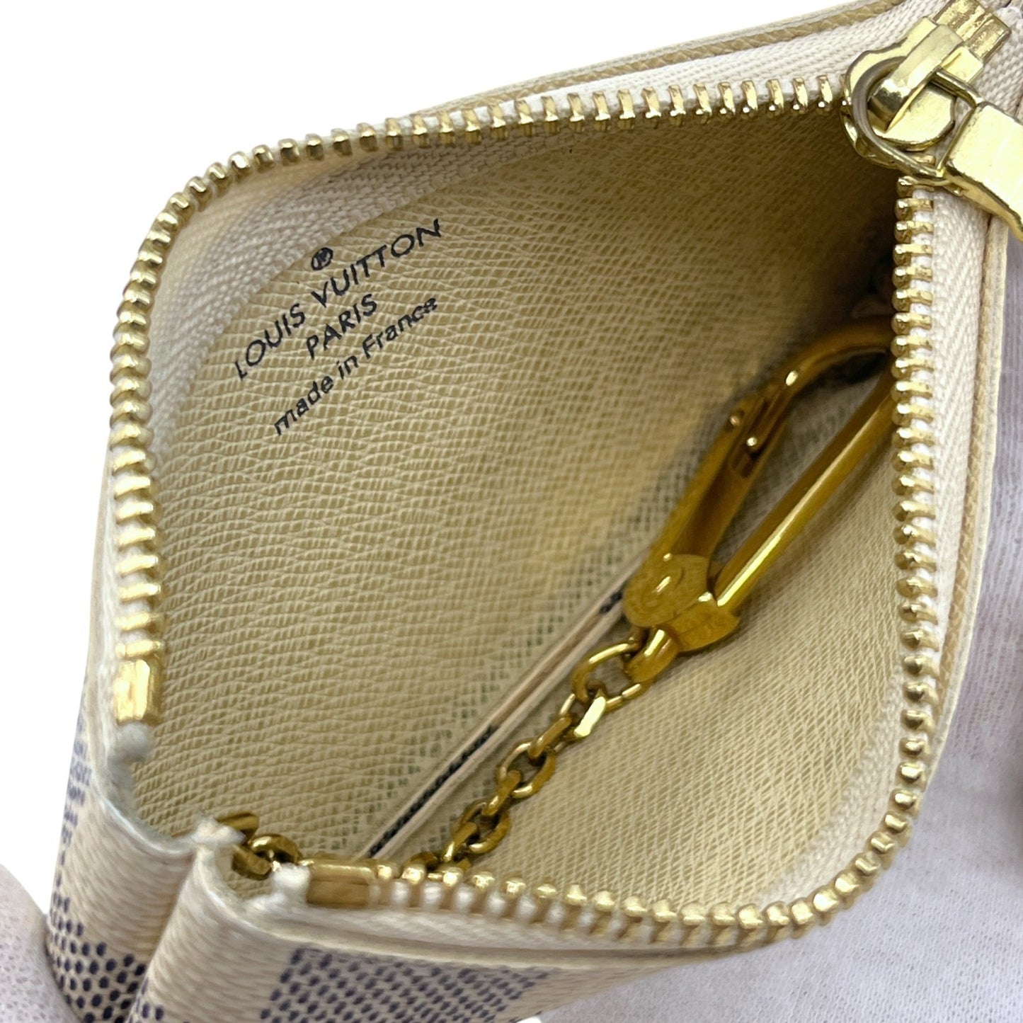 Louis Vuitton Damier Azur Pochette Cles Coin Purse and Keychain