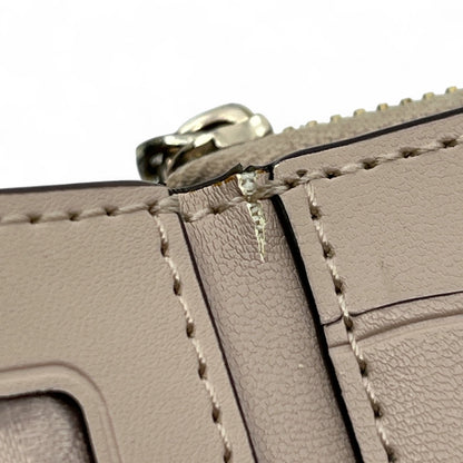 Kate Spade Off White Beige Leather Trifold Wallet Compact Zip Coin Purse