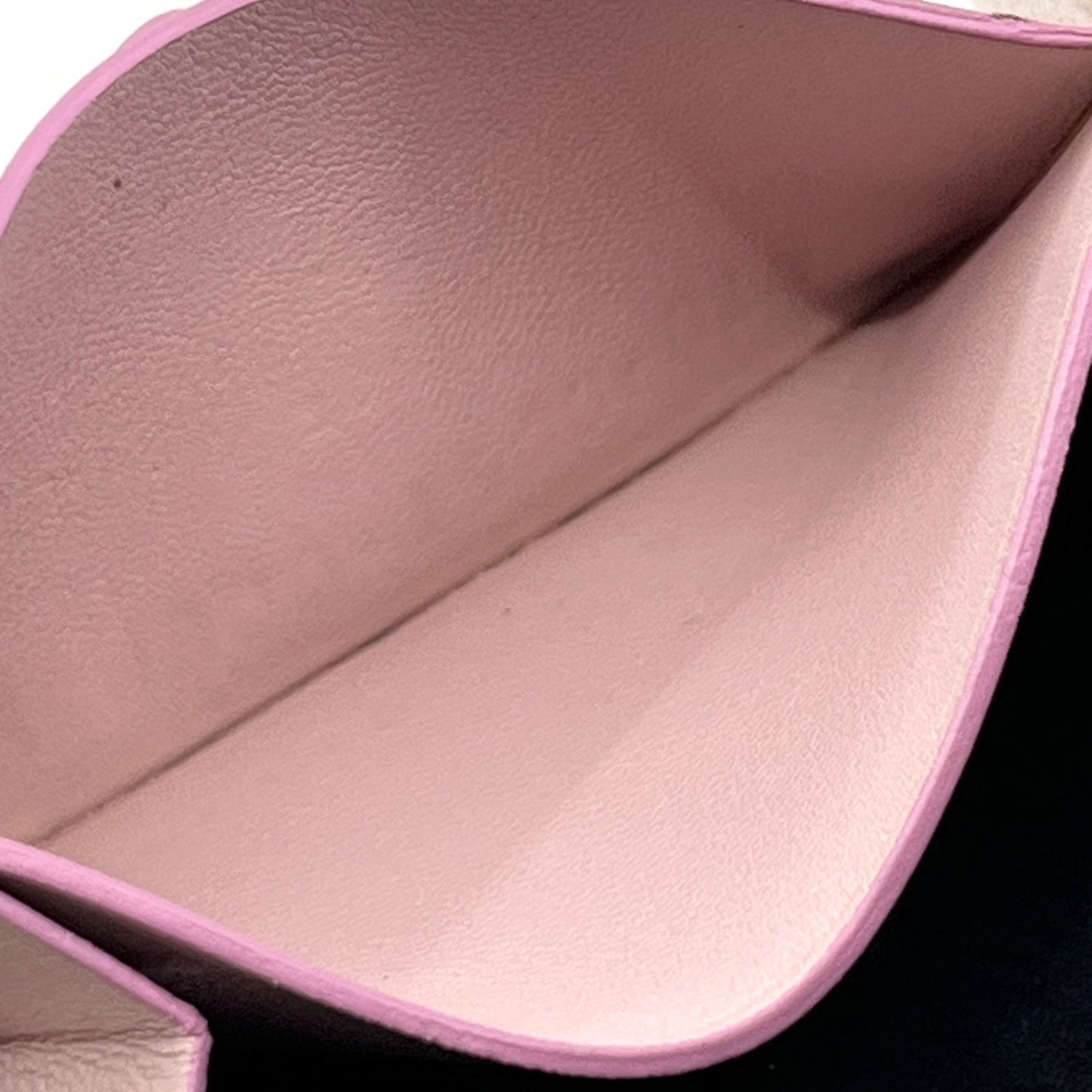 Celine Black Pink Leather Card Holder with Snap Tab