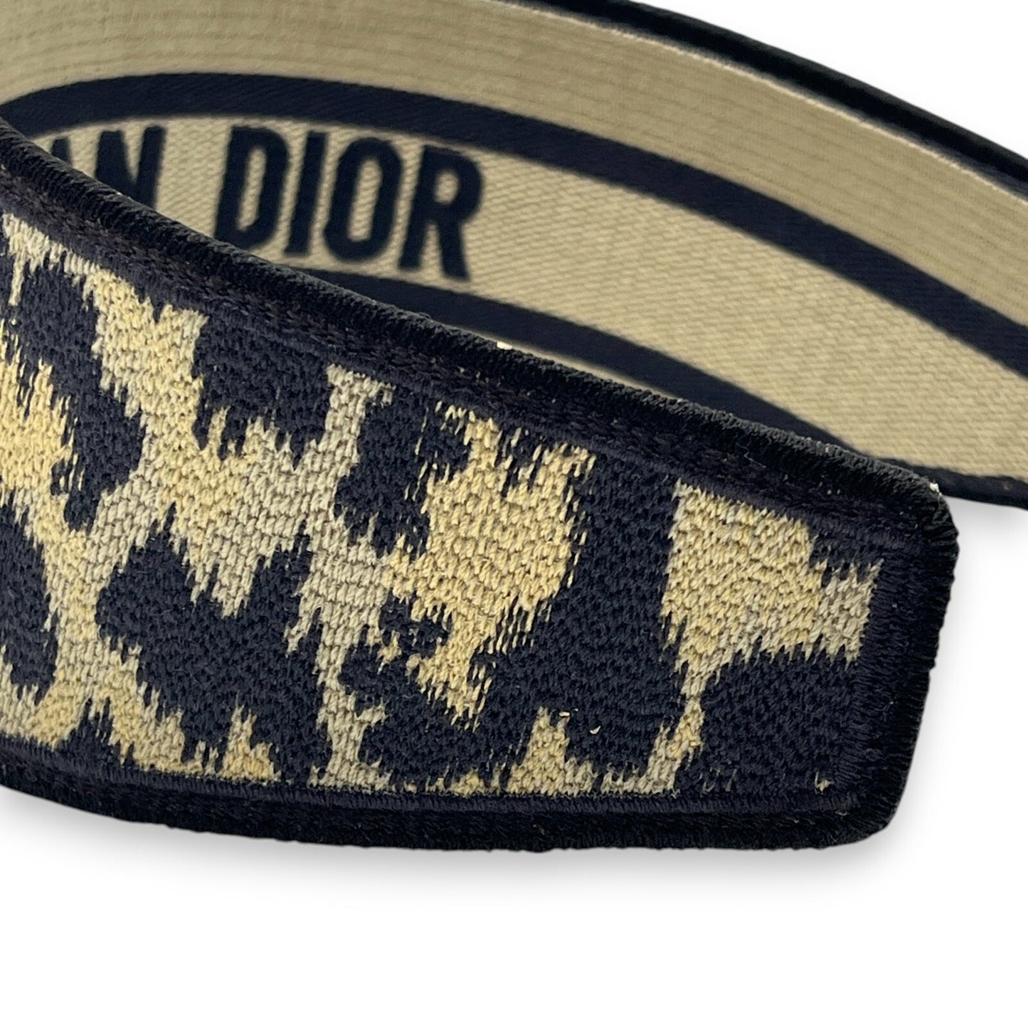 Christian Dior Wide Headband in Beige Leopard
