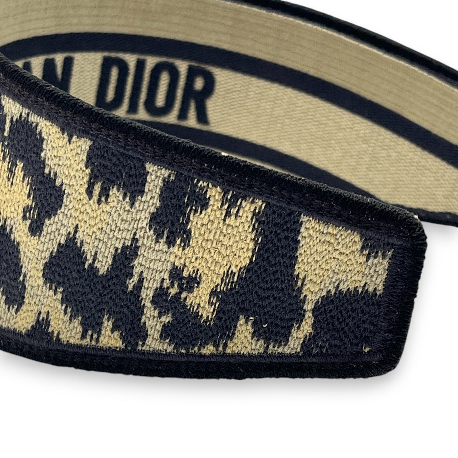 Christian Dior Wide Headband in Beige Leopard