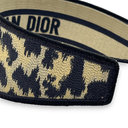 Christian Dior Wide Headband in Beige Leopard