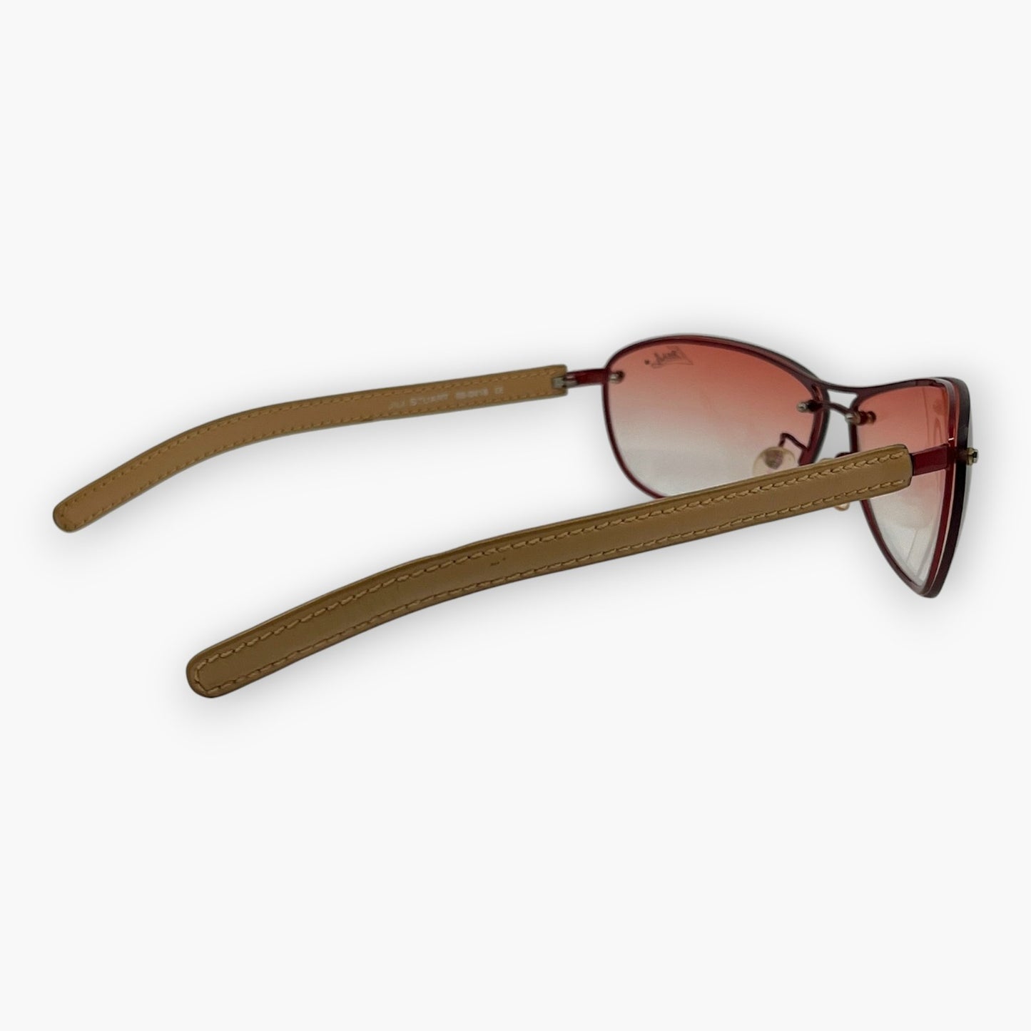 JILL STUART Red Sunglasses 65-12-125 Gradient Lenses w/ Case