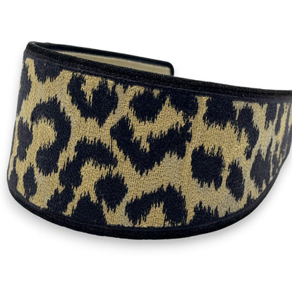 Christian Dior Wide Headband in Beige Leopard