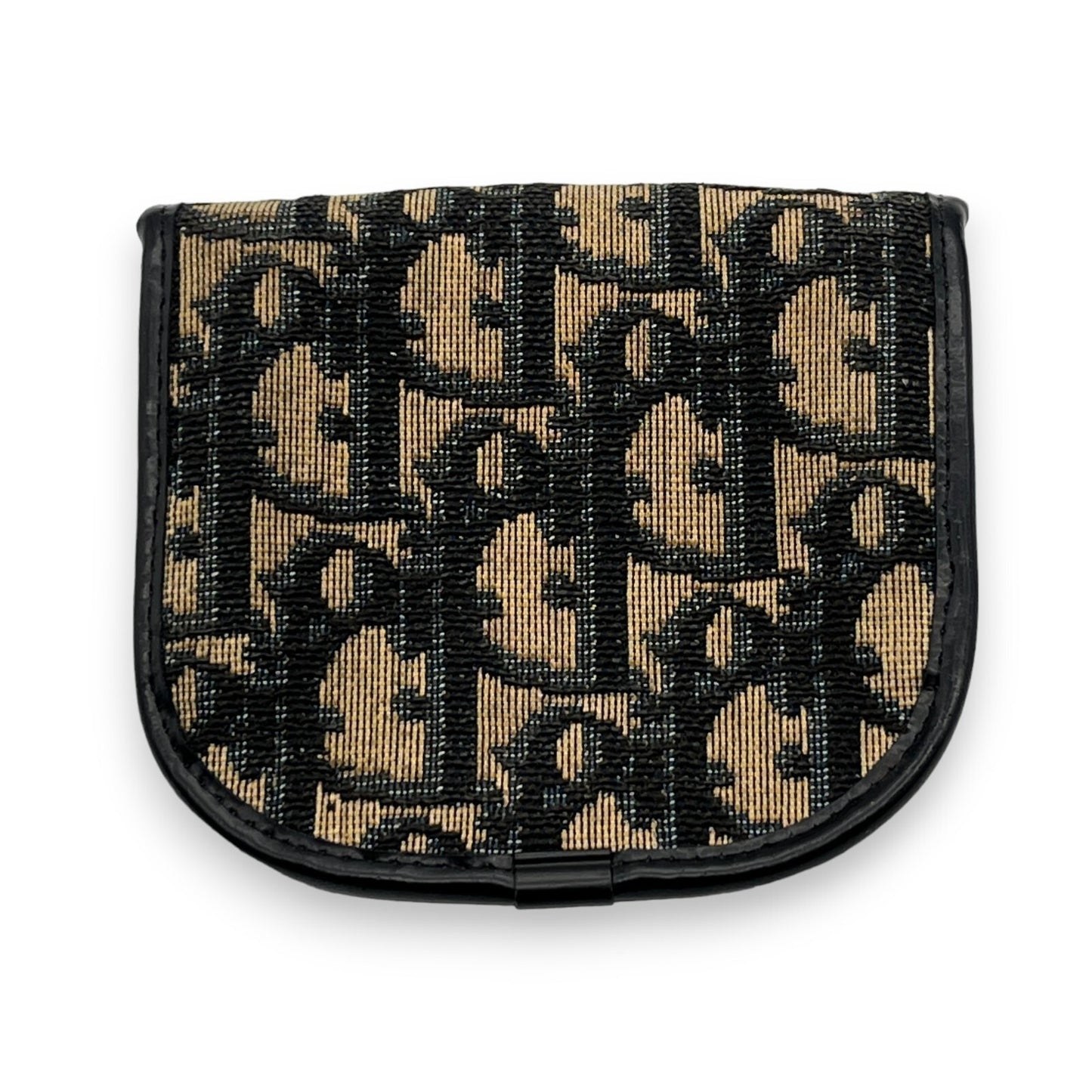 Christian Dior Trotter Canvas Leather Coin Purse Compact Wallet