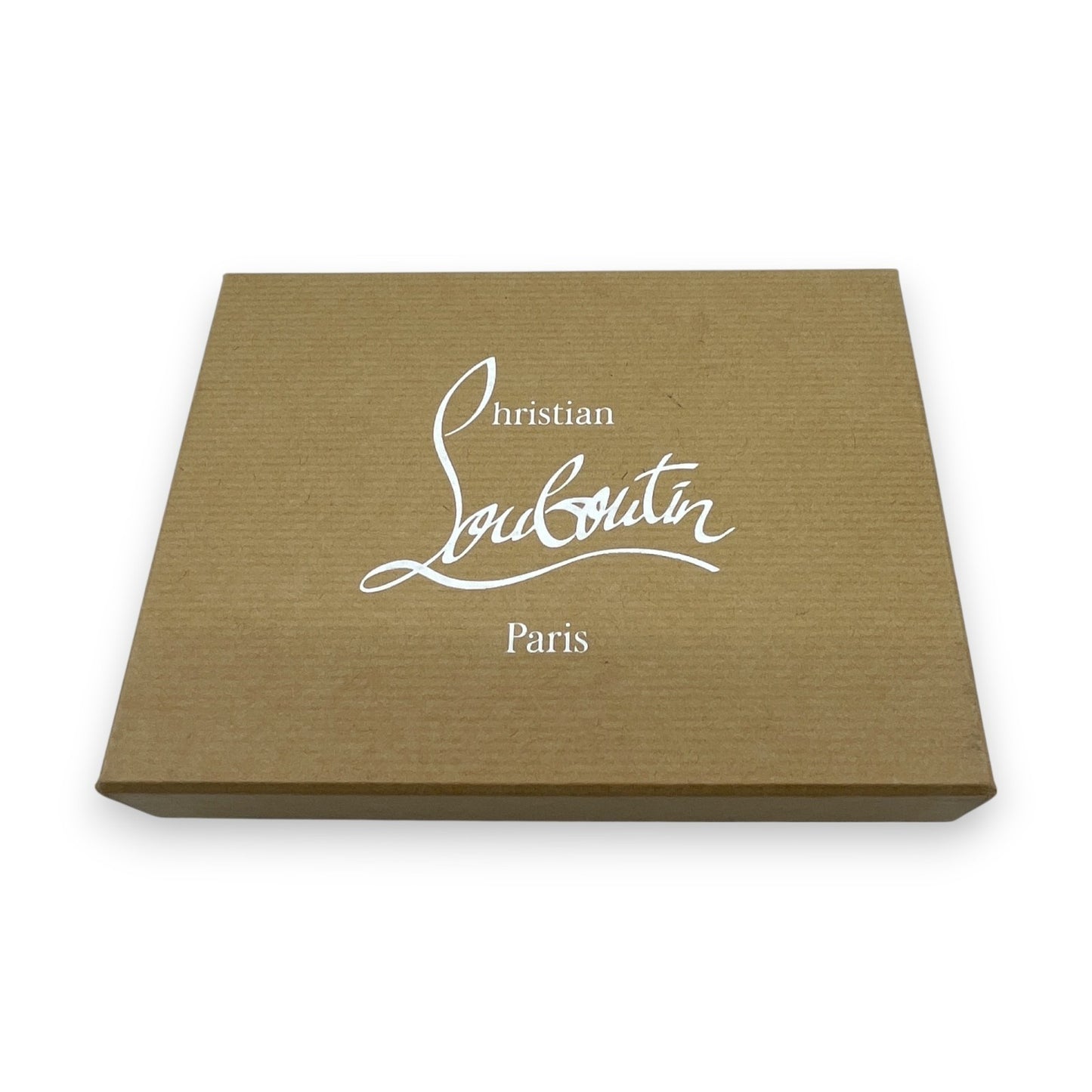 Christian Louboutin Panettone Black Leather Zip Wallet w/ Spikes Box Dust Bag