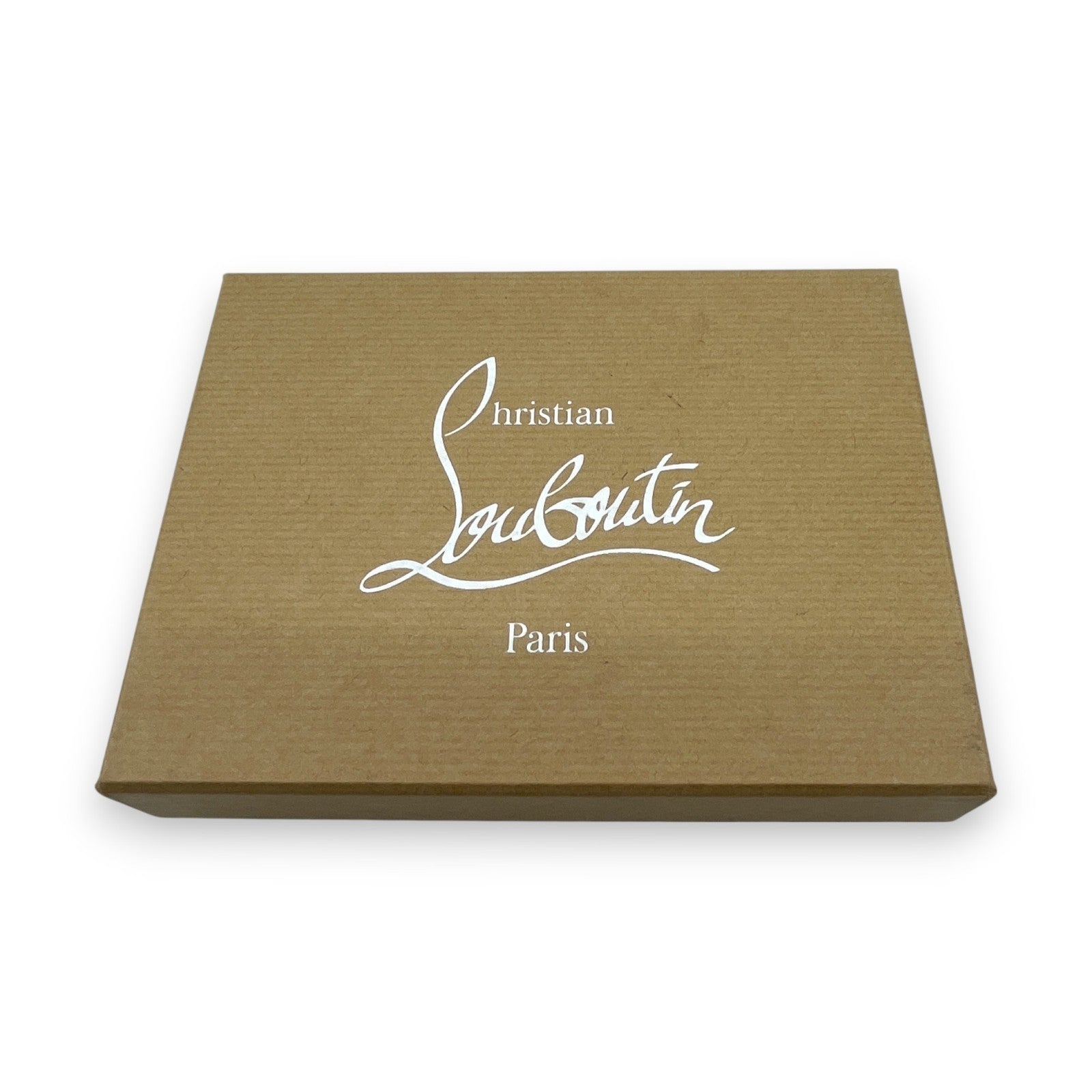 Christian Louboutin Panettone Black Leather Zip Wallet w/ Spikes Box Dust Bag