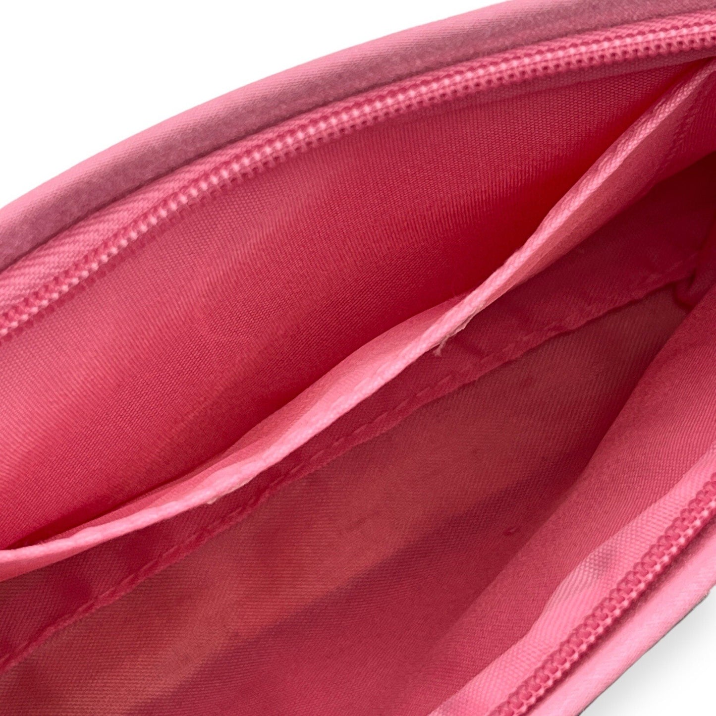 Givenchy Cosmetic Pouch Pink Floral Pattern Silver Logo Zipper