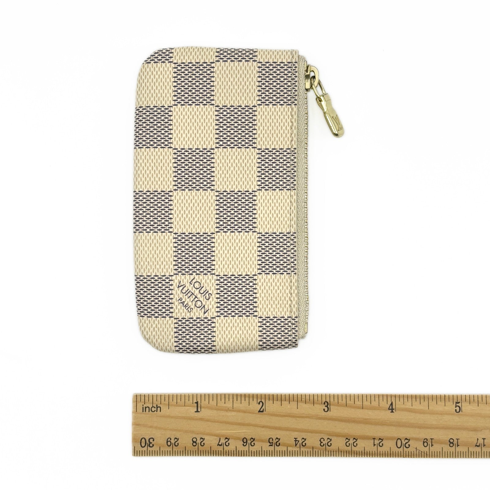 Louis Vuitton Damier Azur Pochette Cles Coin Purse and Keychain