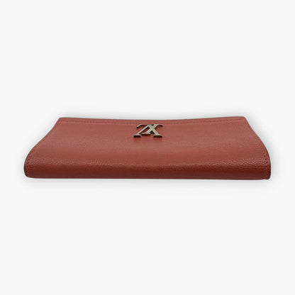 Louis Vuitton Portefeuille Lockme II Long Wallet Pink Beige Leather