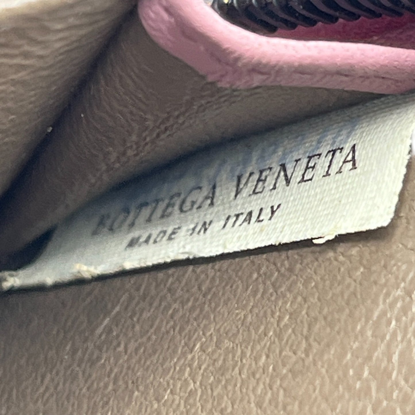 Bottega Veneta Intrecciato Leather Compact Zip-Around Wallet Pink