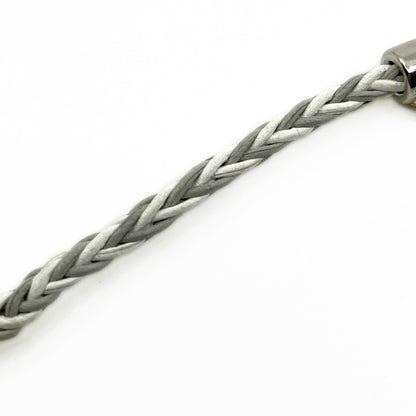 Louis Vuitton Friendship Accessories Leather Bracelet White and Gray MP225E