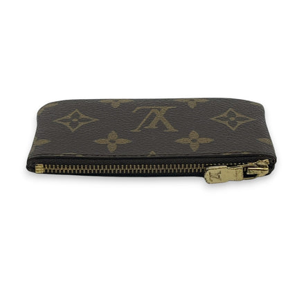 Louis Vuitton Monogram Pochette Cles Coin Purse and Keychain Brown
