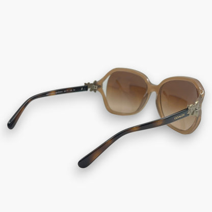 Coach Sunglasses Milky Light Brown Floral Temple Case HC8233 L1033 526574