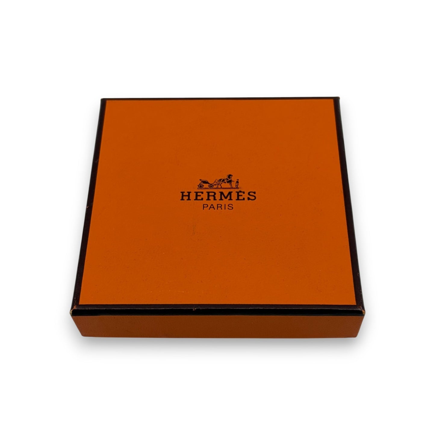 Hermes Enamel Bracelet Bangle Émail PM Gold Black w/ Box