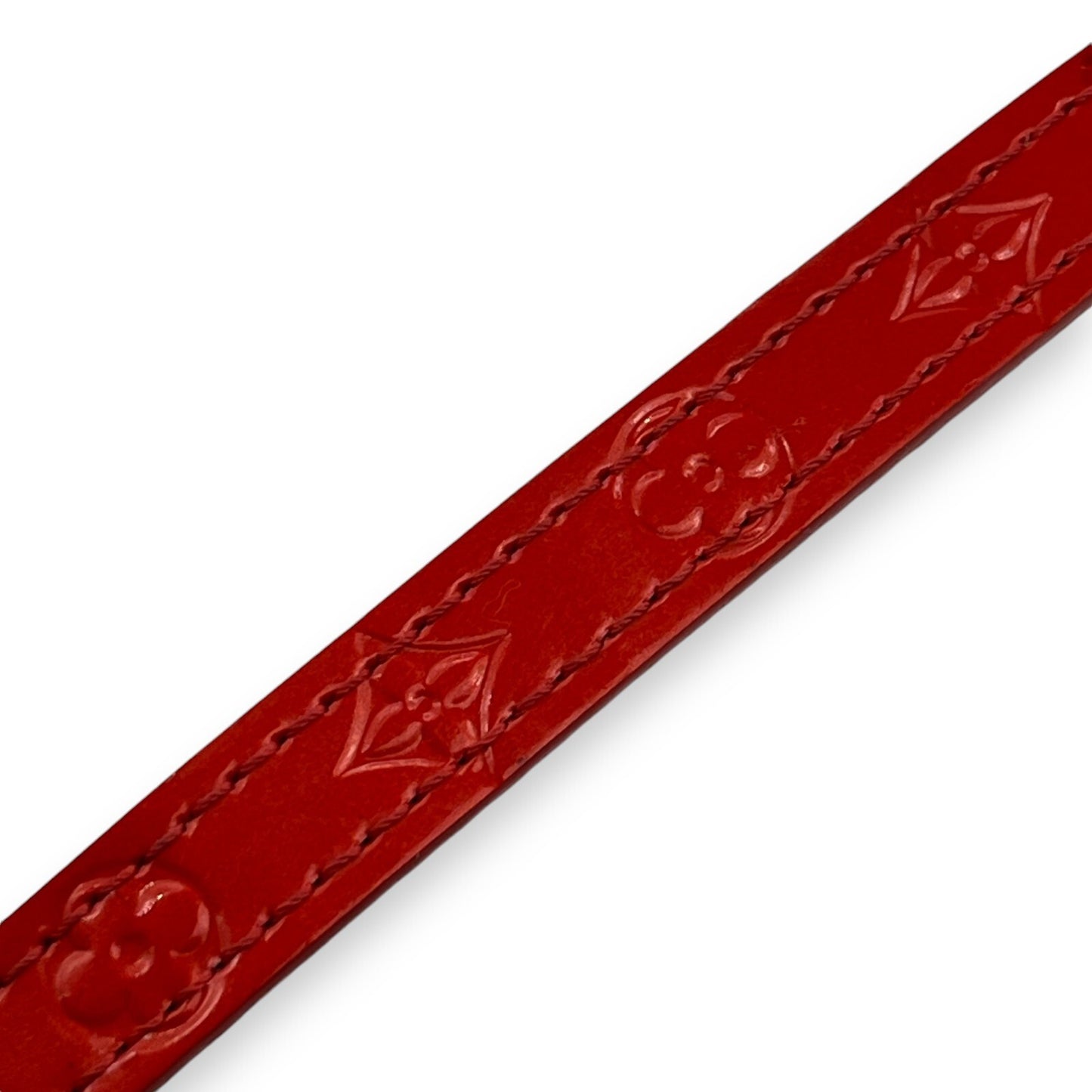Louis Vuitton Monogram Vernis Triple Tour Bracelet Red