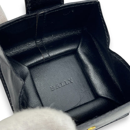 Bally Compact Leather Coin Wallet in Black w/ Box and Dust Bag