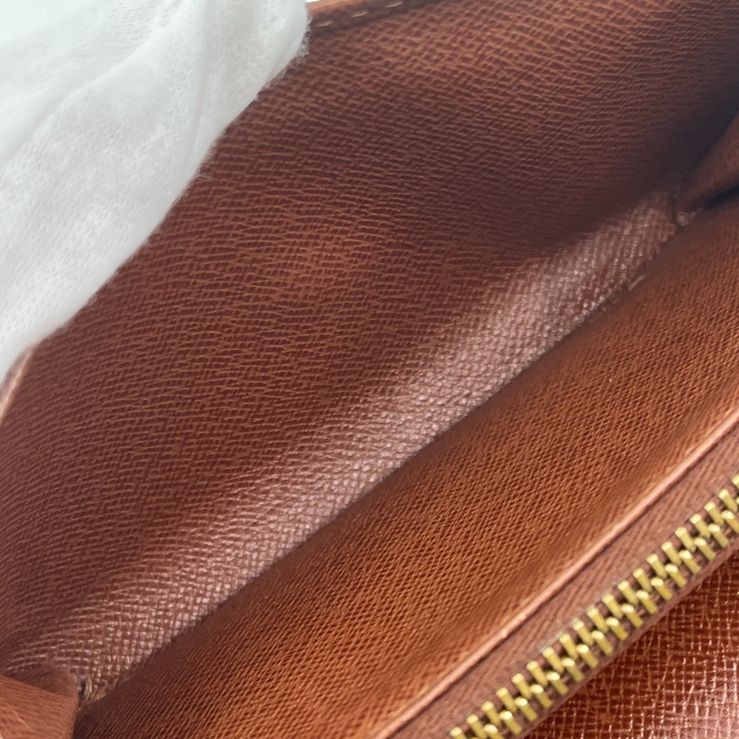 Louis Vuitton Monogram Porte Monnaie Zip Wallet Brown