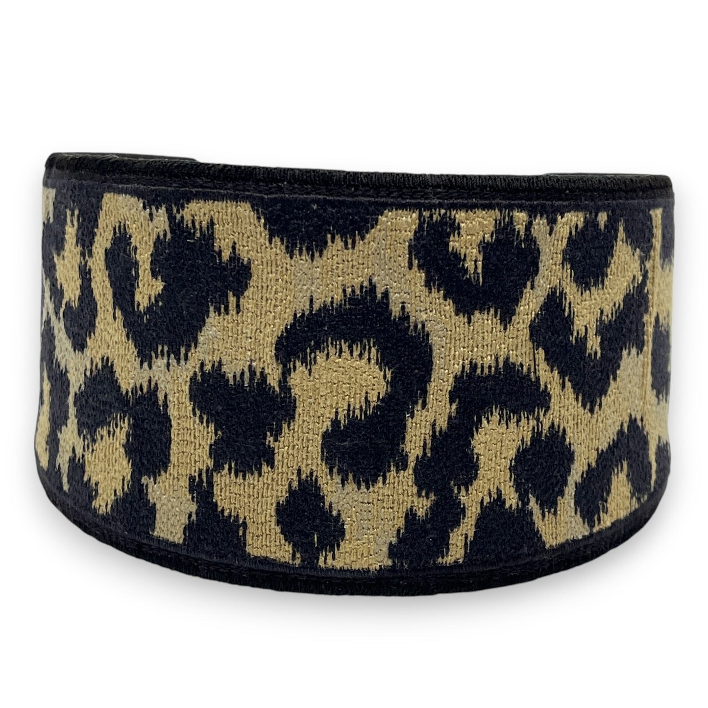 Christian Dior Wide Headband in Beige Leopard