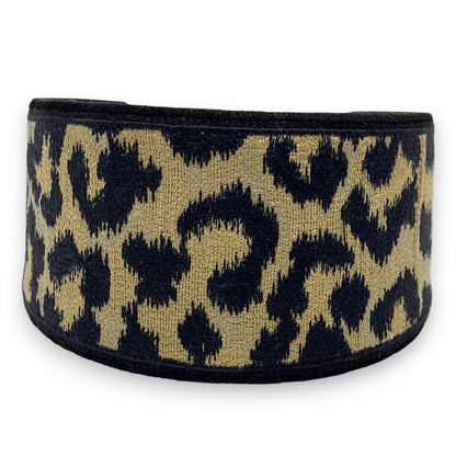 Christian Dior Wide Headband in Beige Leopard