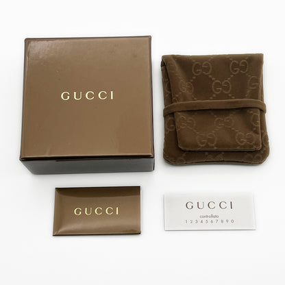 Gucci G Logo Ring Silver 925 Size 5 w/Box & Storage Bag