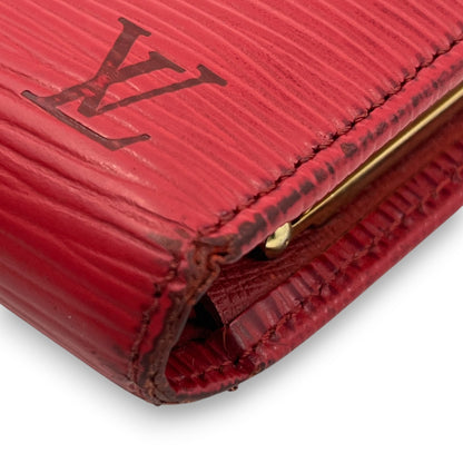 Louis Vuitton Epi Porto Monet Billet Viennois Compact Wallet in Red
