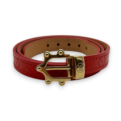 Louis Vuitton Monogram Vernis Triple Tour Bracelet Red