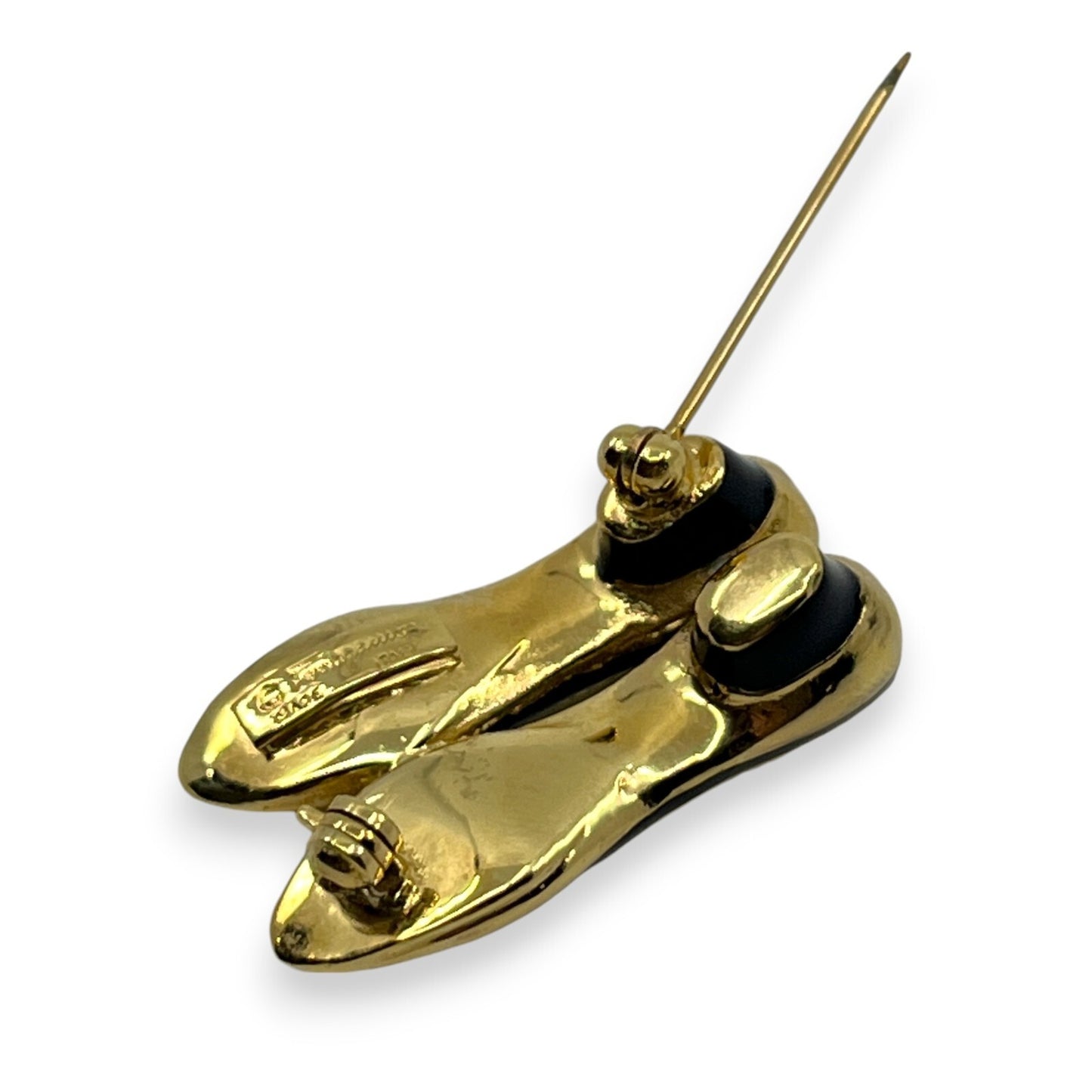 Salvatore Ferragamo Earrings and Ballet Flats Brooch Set w/ Box Dust Bag