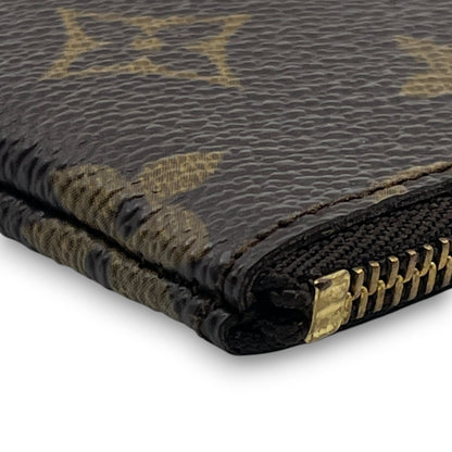 Louis Vuitton Monogram Pochette Cles Coin Purse and Keychain Brown